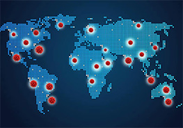 新型コロナウイルス感染症（COVID-19）、世界各地に広がる